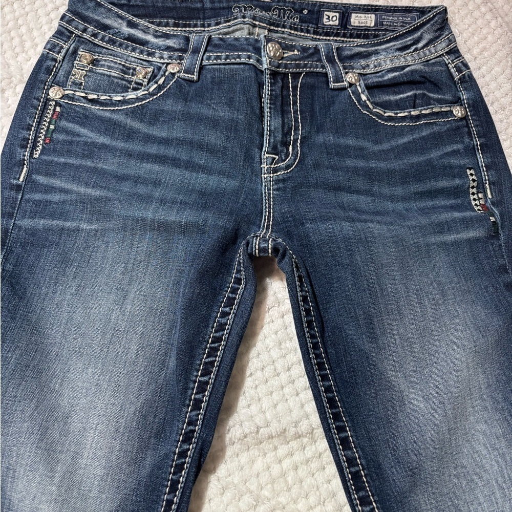 Miss Me Indigo Straight Leg Jeans - Picture 5 of 8